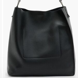 All saints captain N/S leather shoulder bag